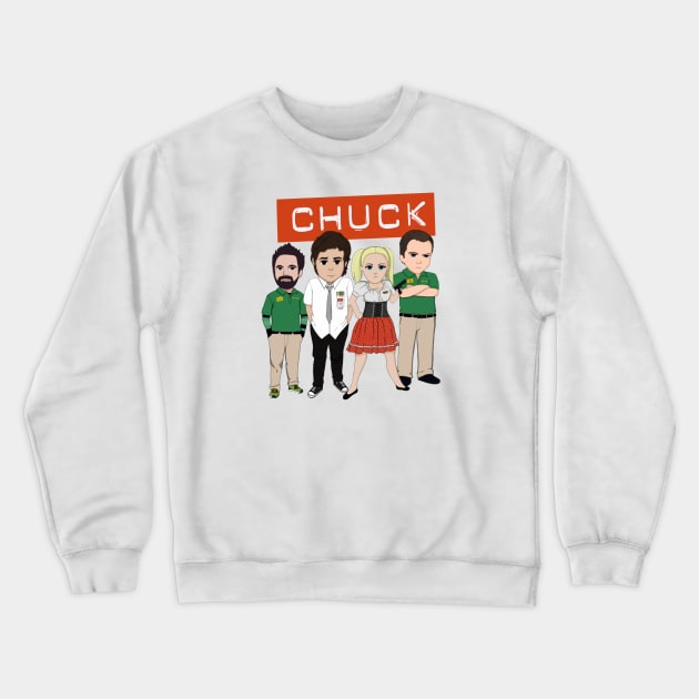 Team Bartowski Crewneck Sweatshirt by CraftyNinja